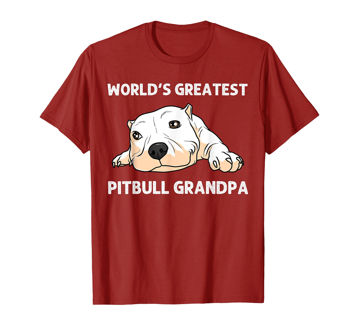 Funny Pitbull Gift For Grandpa Men Canine Dog Puppy Animal T-Shirt