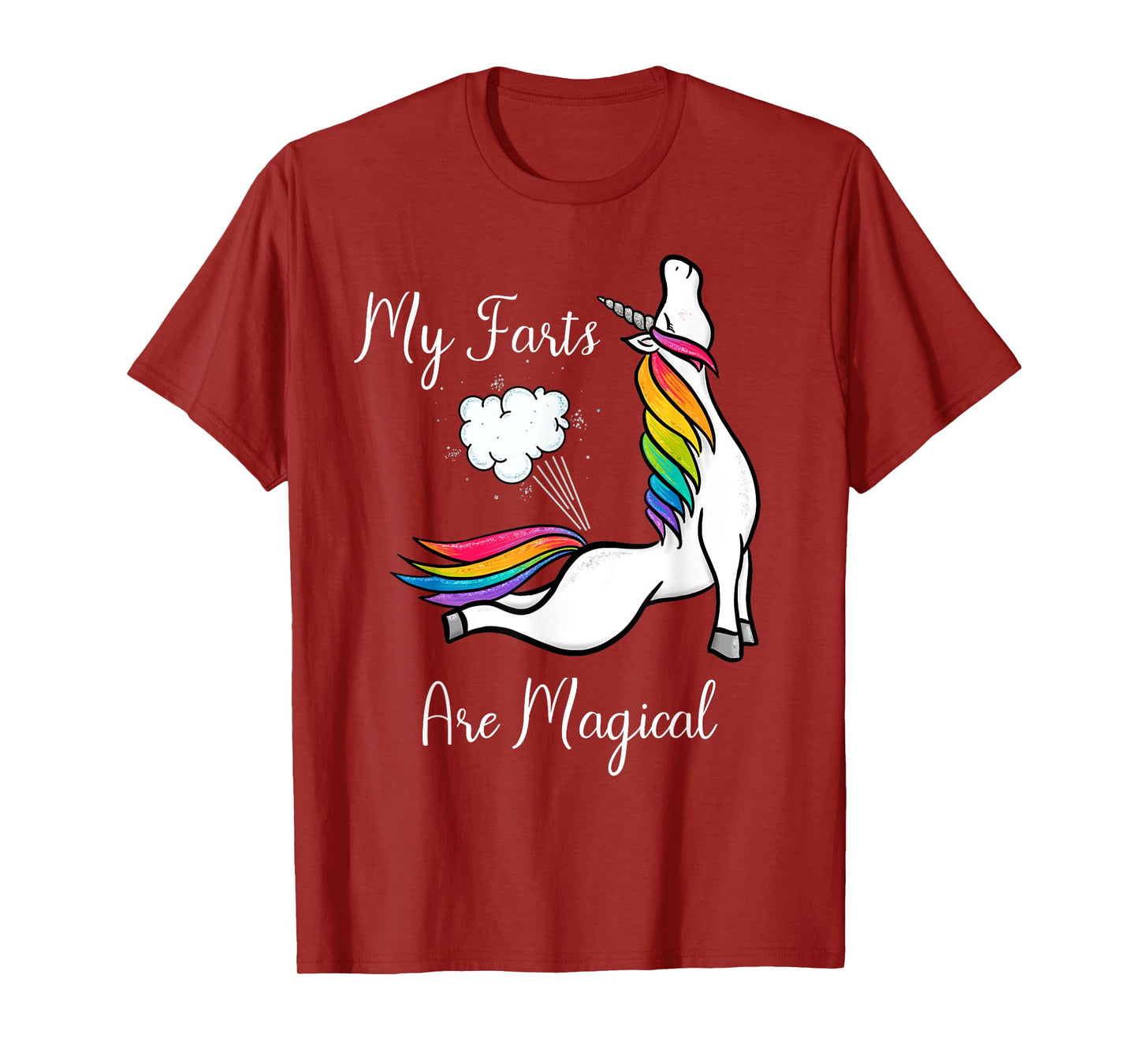 Funny Rainbow Farting Unicorn Gift My Farts Are Magical T-Shirt