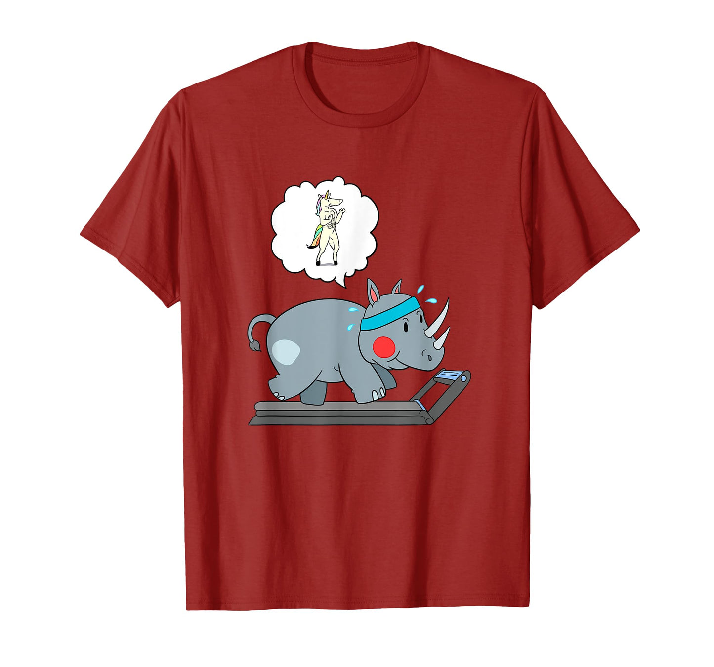 Rhino and Unicorn Cardio - Funny Running T-Shirt T-Shirt