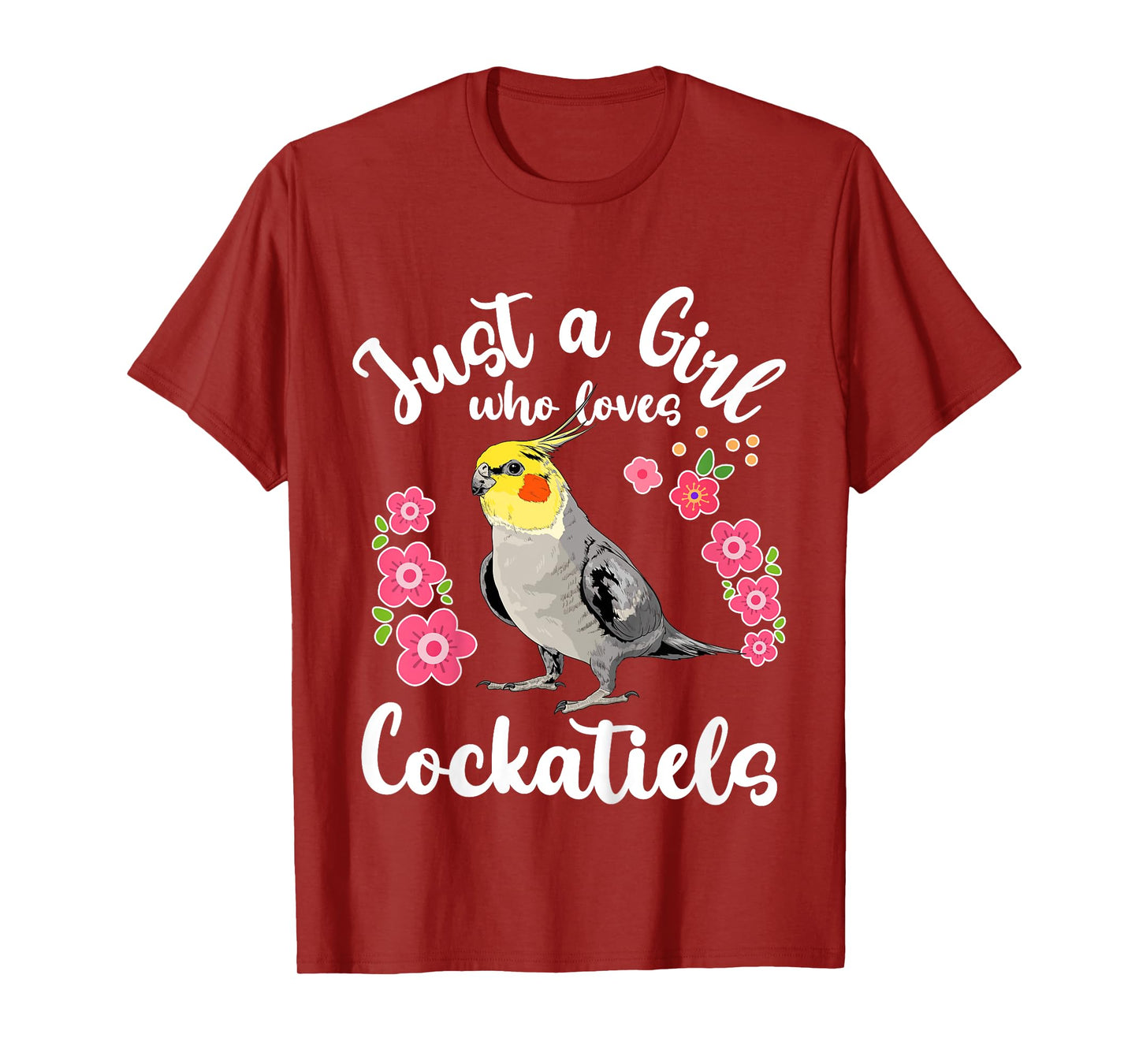 Kids Cockatiel Just a Girl Who Loves Cockatiels T-Shirt