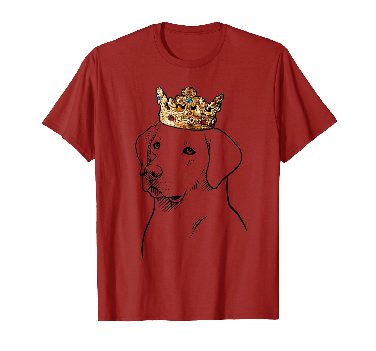 Labrador Retriever Dog Wearing Crown T-Shirt for Men Women Kids