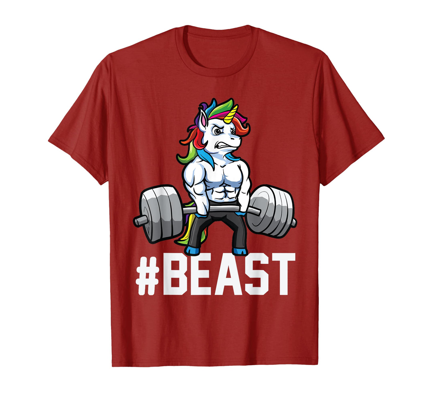 Unicorn Deadlift Beast Weightlifting Graphic Getting Strong T-Shirt