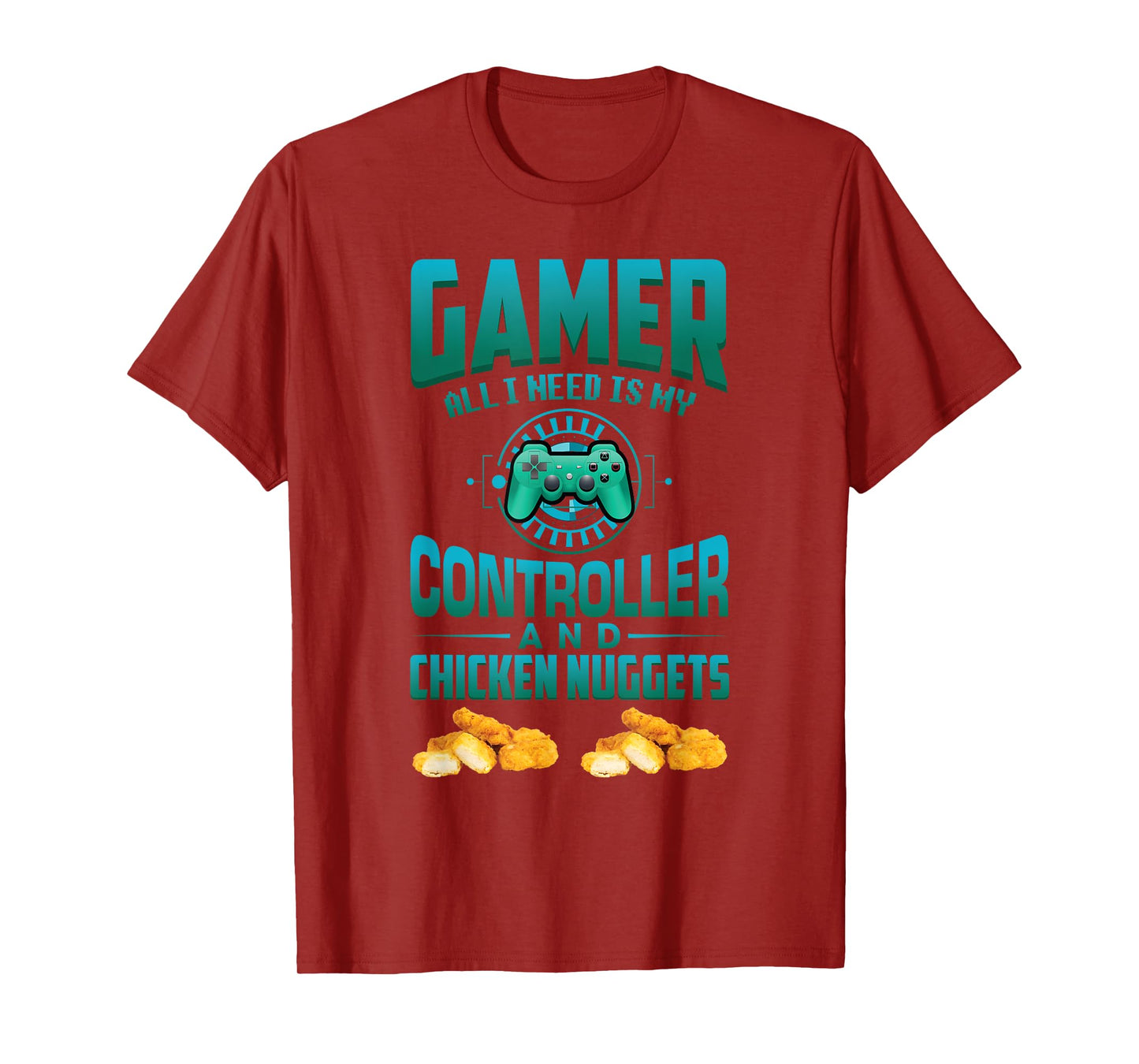 Gamer t-shirt for Kids Adults Video games Chicken nuggets T-Shirt