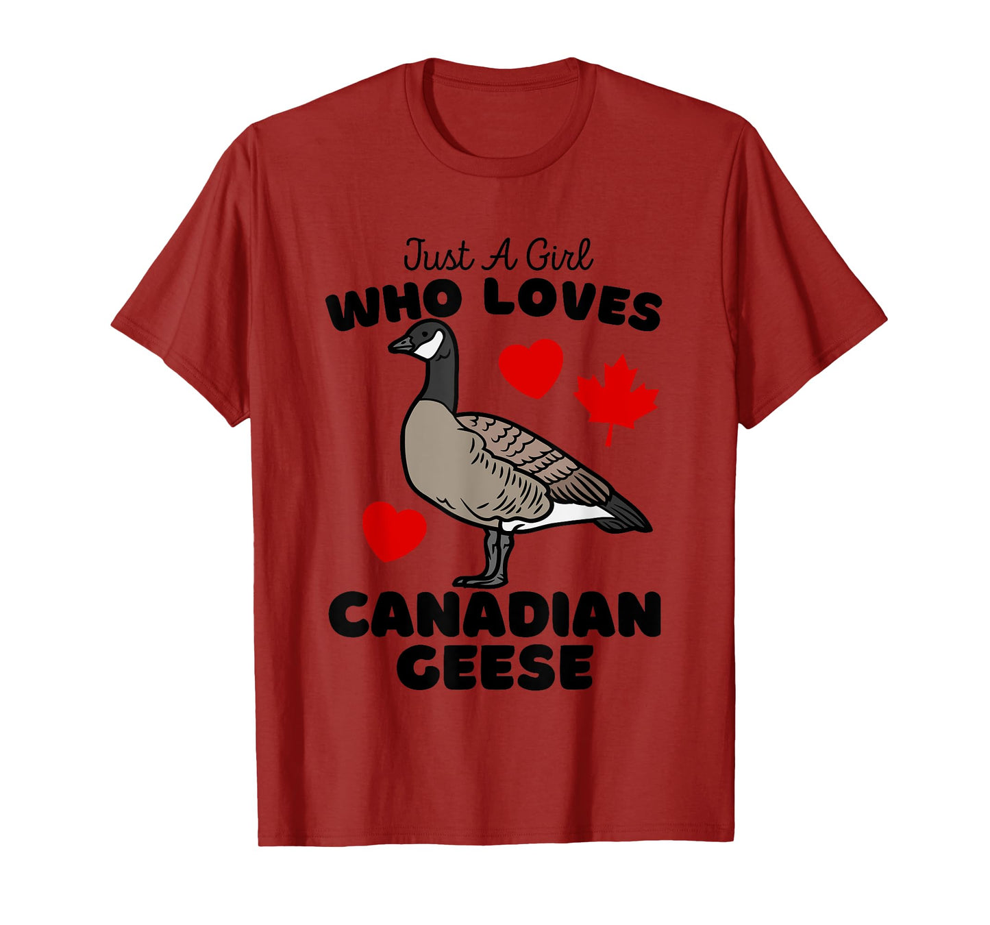 Just A Girl Who Loves Canadian Geese - Cute Girls Goose T-Shirt