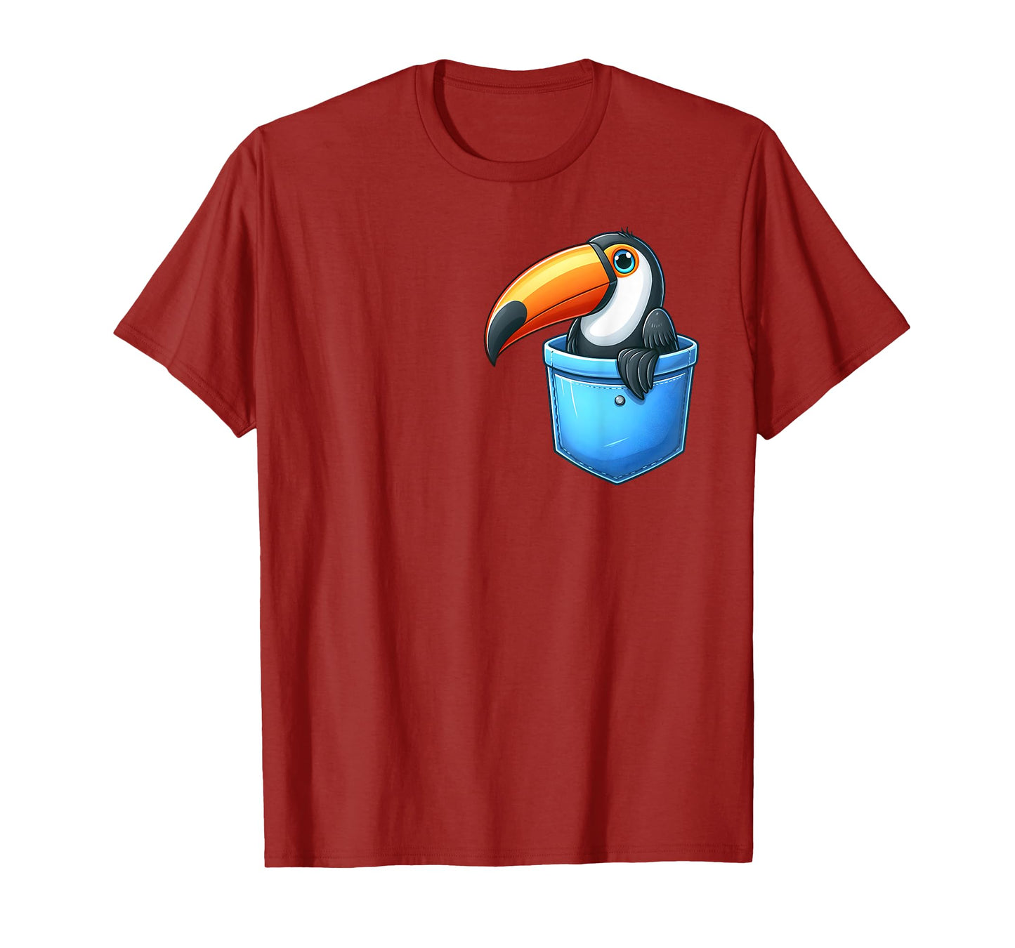 Adorable Toucan in Pocket for Kids, Boys, Girls, Women T-Shirt