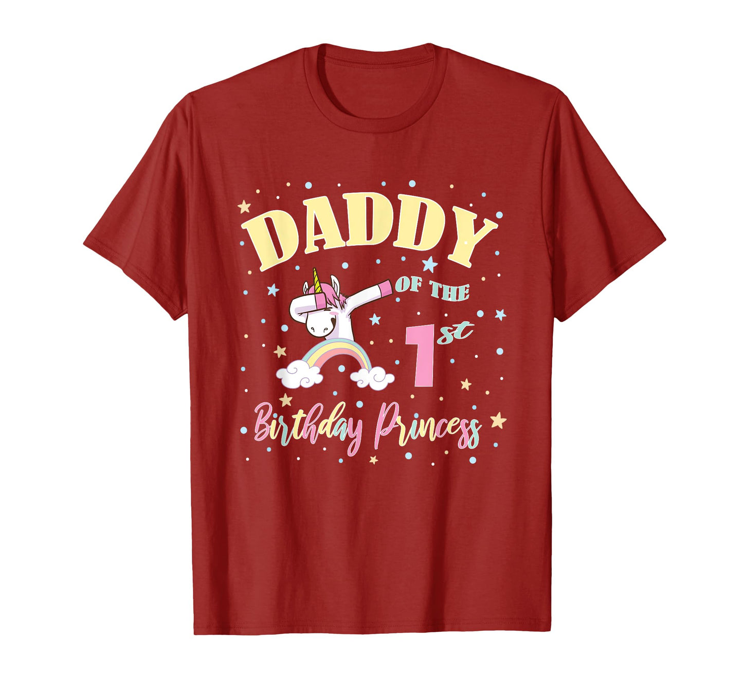 Daddy Of The 1st Birthday Princess - 1 Year Old Unicorn Dad T-Shirt