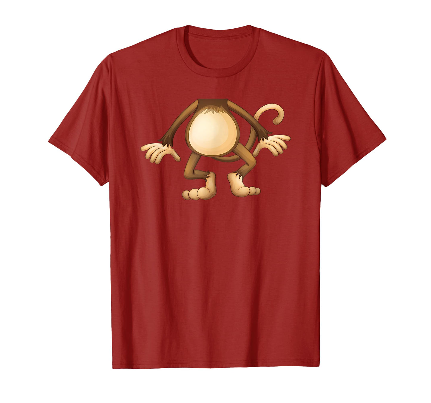 Headless Monkey Lazy DIY Halloween Costume Funny Animal Body T-Shirt
