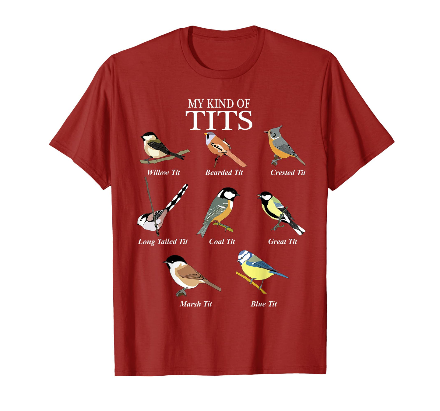 Bird Watching Humor Funny Tit Bird Types of Tits T-Shirt