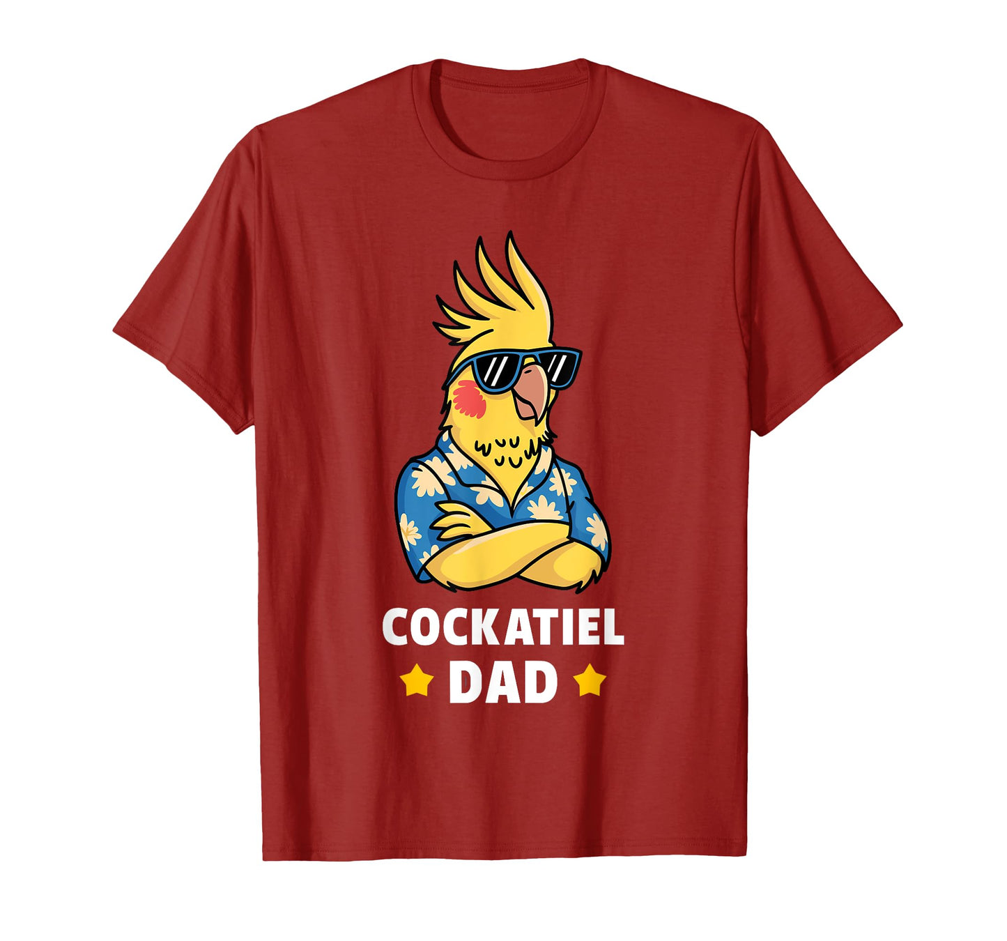Cockatiel Art For Men Father Cockatoo Bird Cockatiel Lover T-Shirt