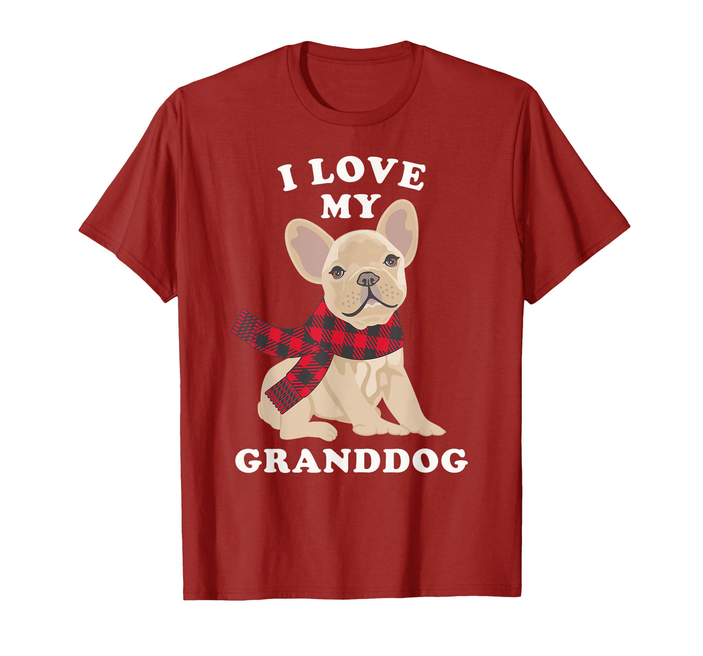 French Bulldog Shirt Grandma Xmas Gift Fun Frenchie Granddog T-Shirt