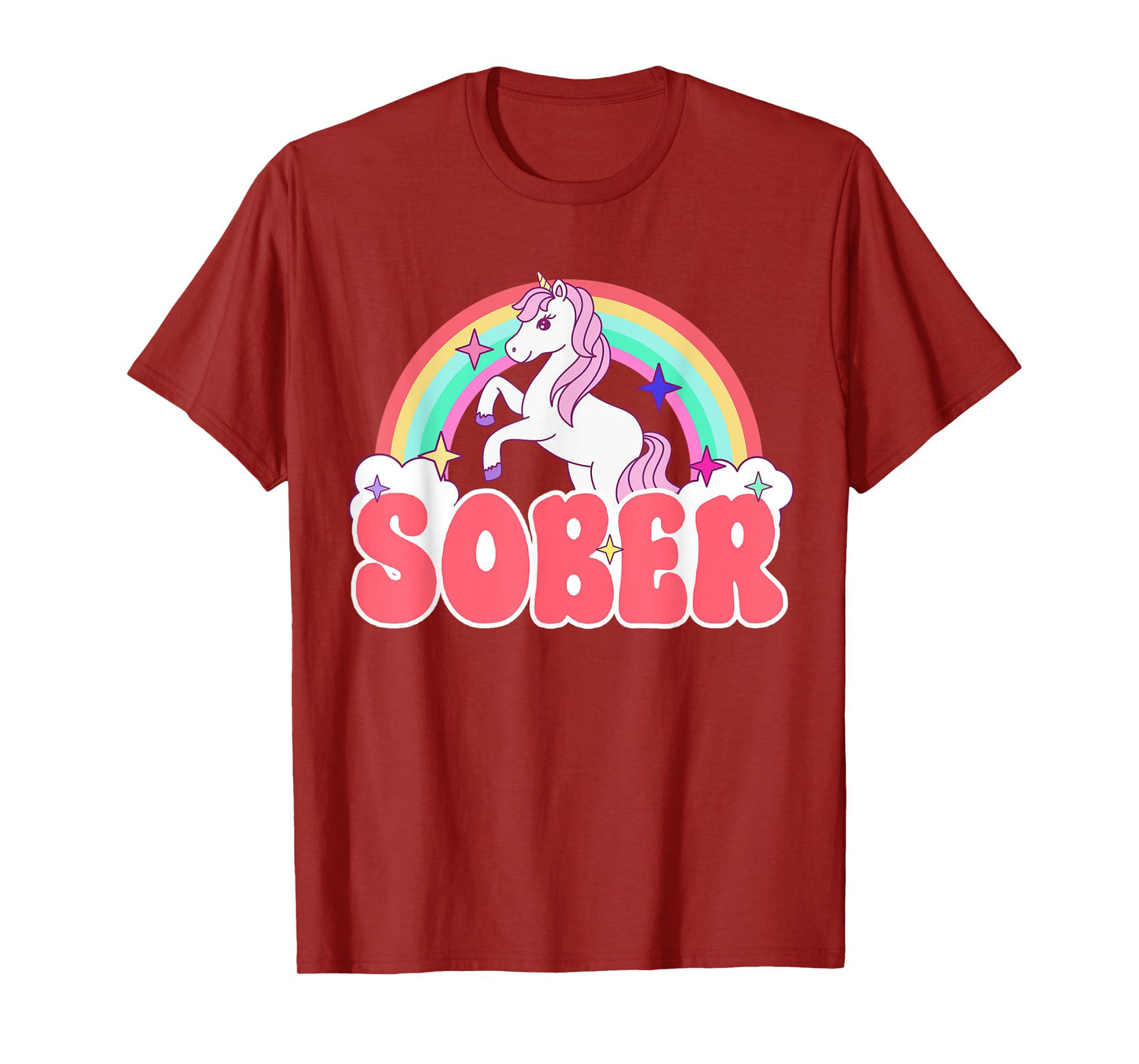Sober Unicorn AA NA Recovery Gift Sober Sobriety Alcoholics T-Shirt