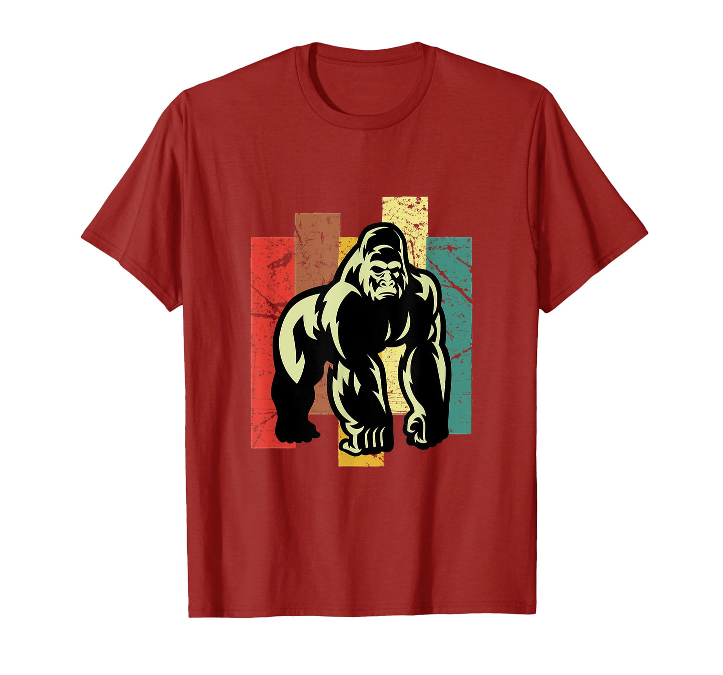 Gorilla Shirt Retro 70s Vintage Animal Lover Art Tshirt T-Shirt