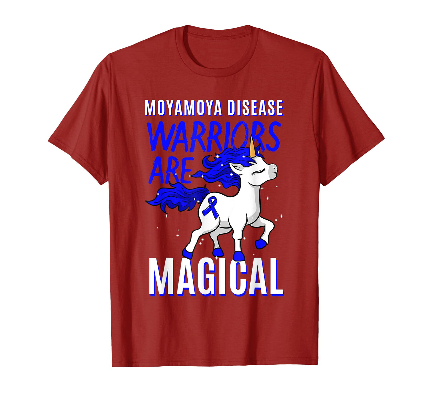 Moyamoya Disease Warrior Disorder Blood Vessel Unicorn T-Shirt