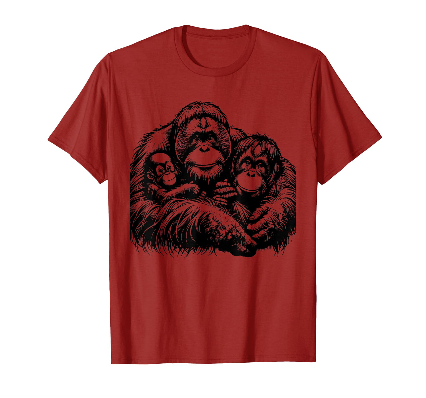 Vintage Orangutan Primate monkey adorable family funny T-Shirt