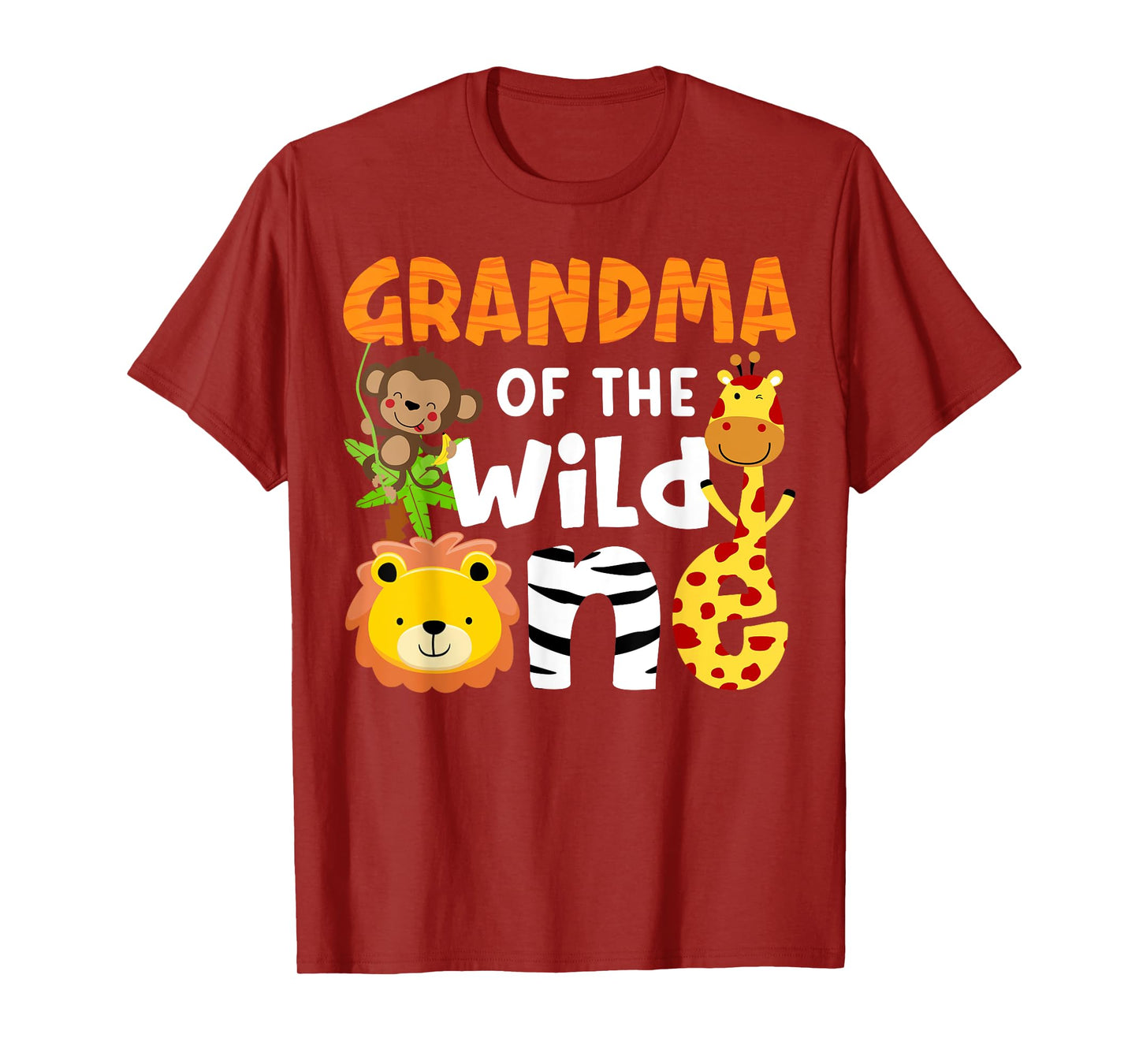 Grandma of the Wild One Zoo Bday Safari Jungle Animals Party T-Shirt