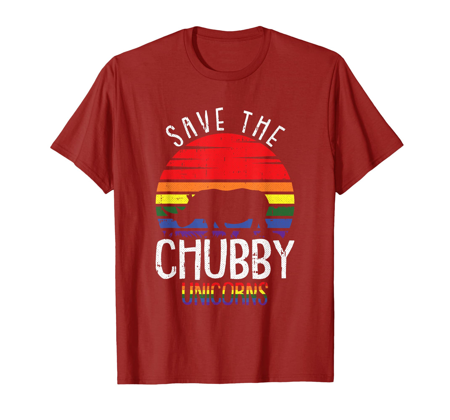 Save The Chubby Unicorn Gay Pride Rhino LGBT-Q Proud Ally T-Shirt