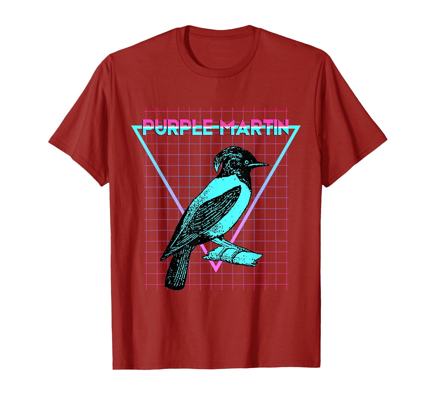 Purple Martin Bird Aesthetic Retro Bird Lover T-Shirt