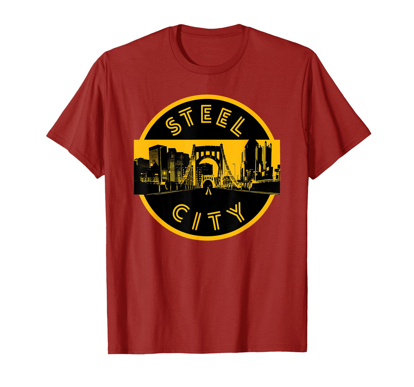 Pittsburgh Steel City Retro Skyline Bridge Pride T-Shirt
