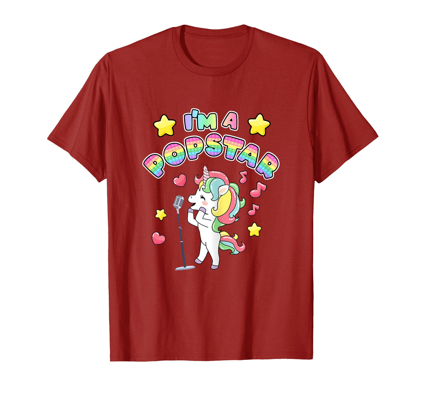 I'm A Popstar Happy Singing Unicorn Popstar T-Shirt