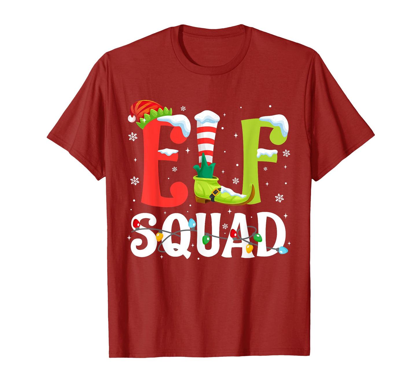 Elf Squad Christmas Family Matching Pajamas Xmas Elf Pajama T-Shirt