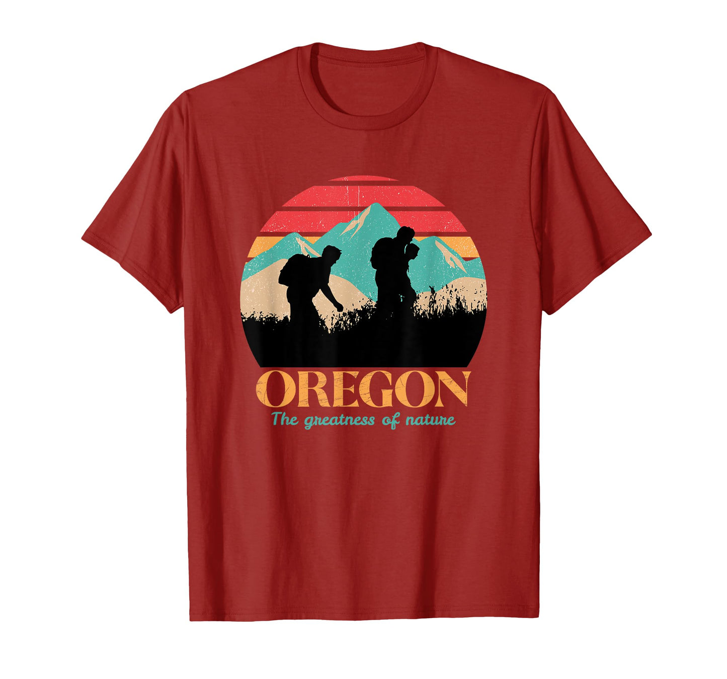 Oregon Hiking Mountains - Retro Aesthetic Design - Classic T-Shirt