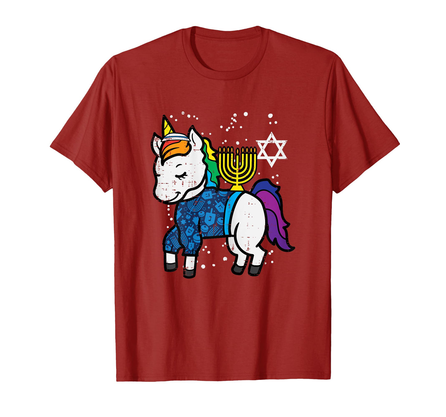 Jew Unicorn Hanukkah Chanukah Jewish Girls Kids Toddler T-Shirt