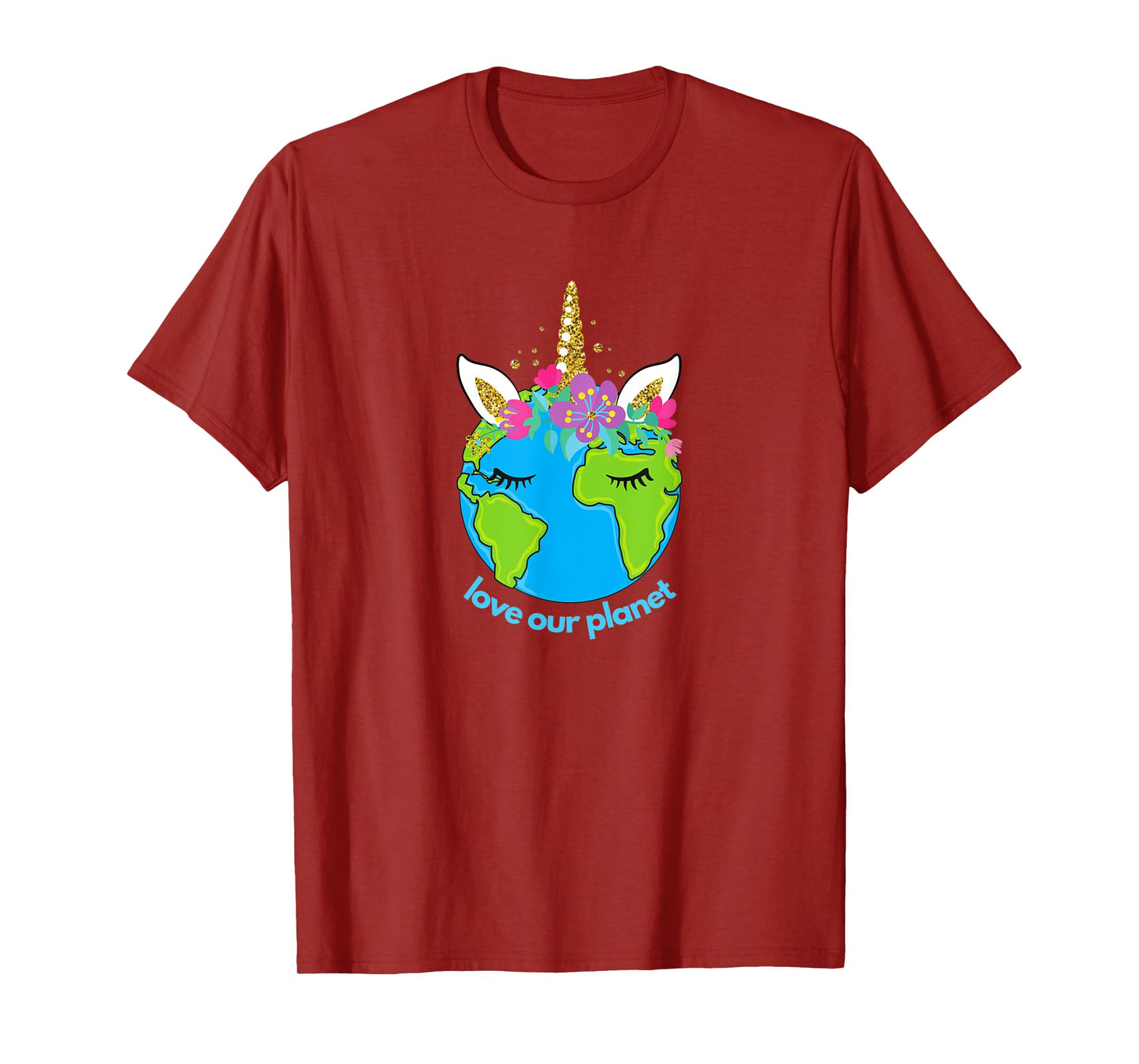 Earth Day 2021 Cute for Toddler Kids Unicorn Face Sleepy T-Shirt