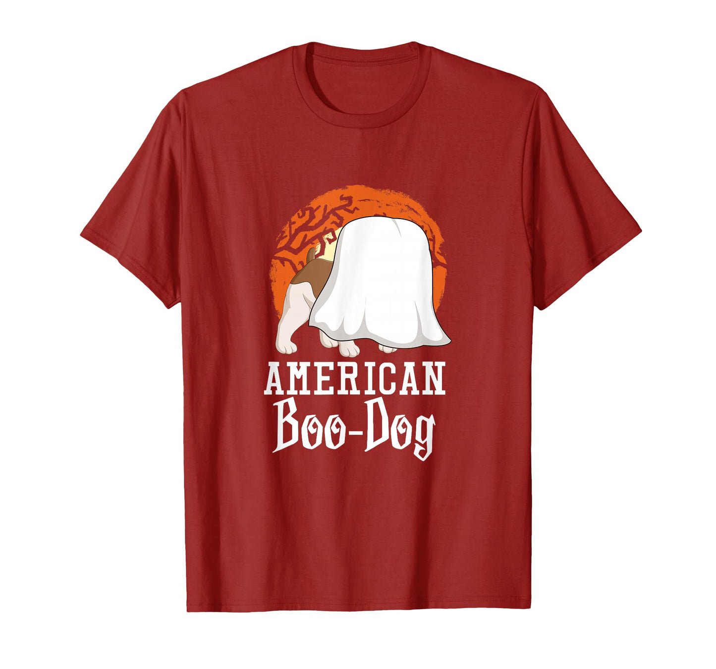 American Bulldog Dog American Boo Halloween Party T-Shirt