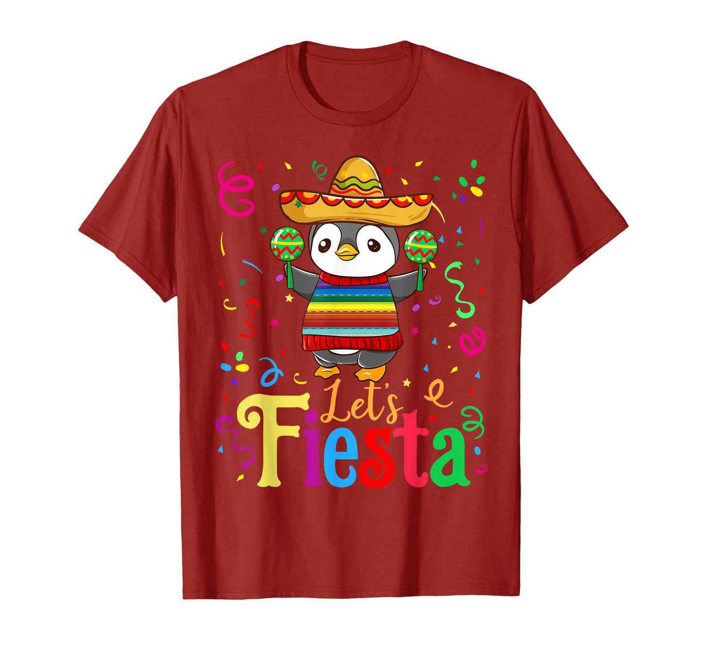 Cinco De Mayo 2020 Shirt Funny Mexican Penguin Let's Fiesta T-Shirt