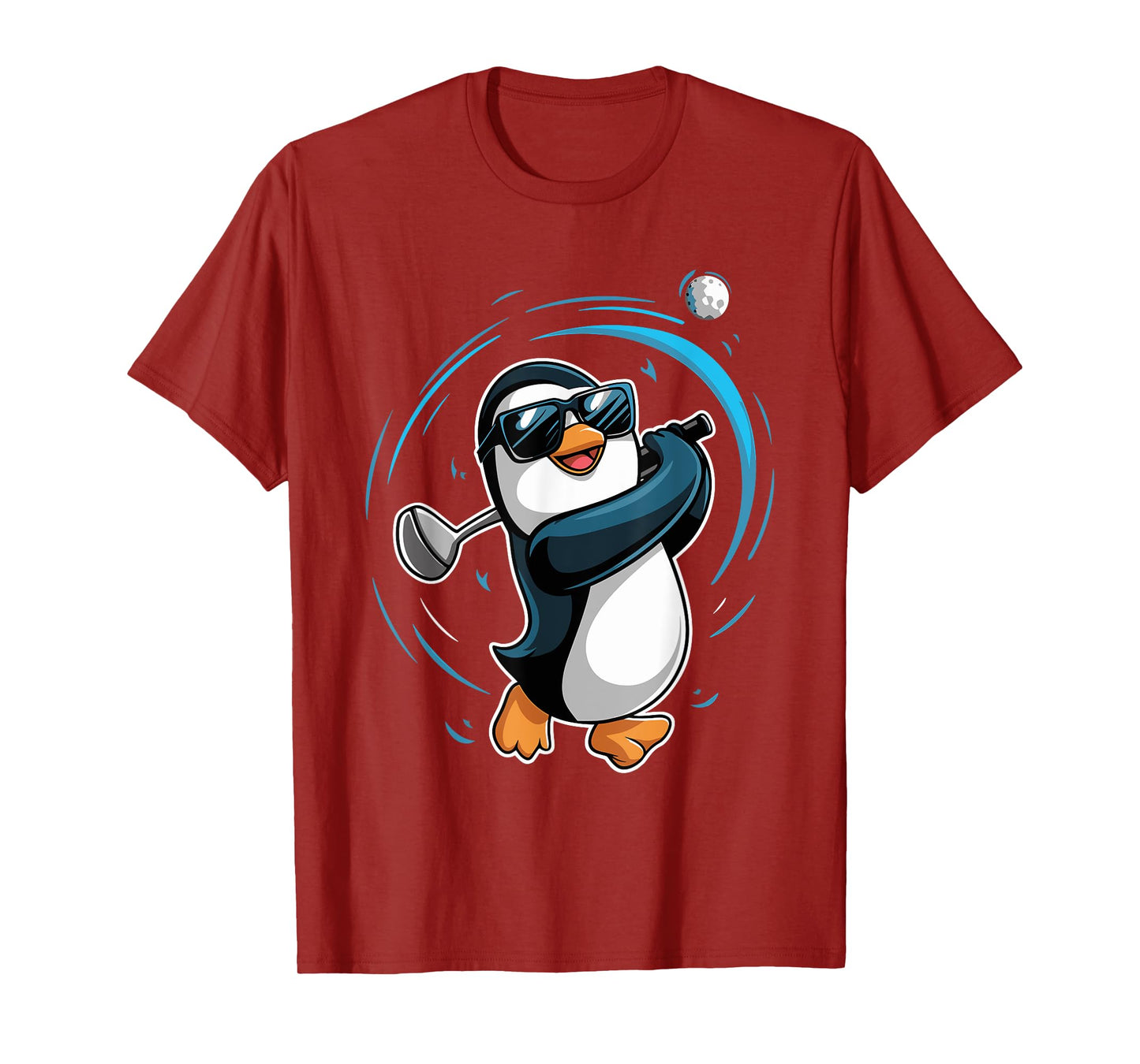 Penguin Playing Golf Sport Animal Cute Penguin Golfer T-Shirt