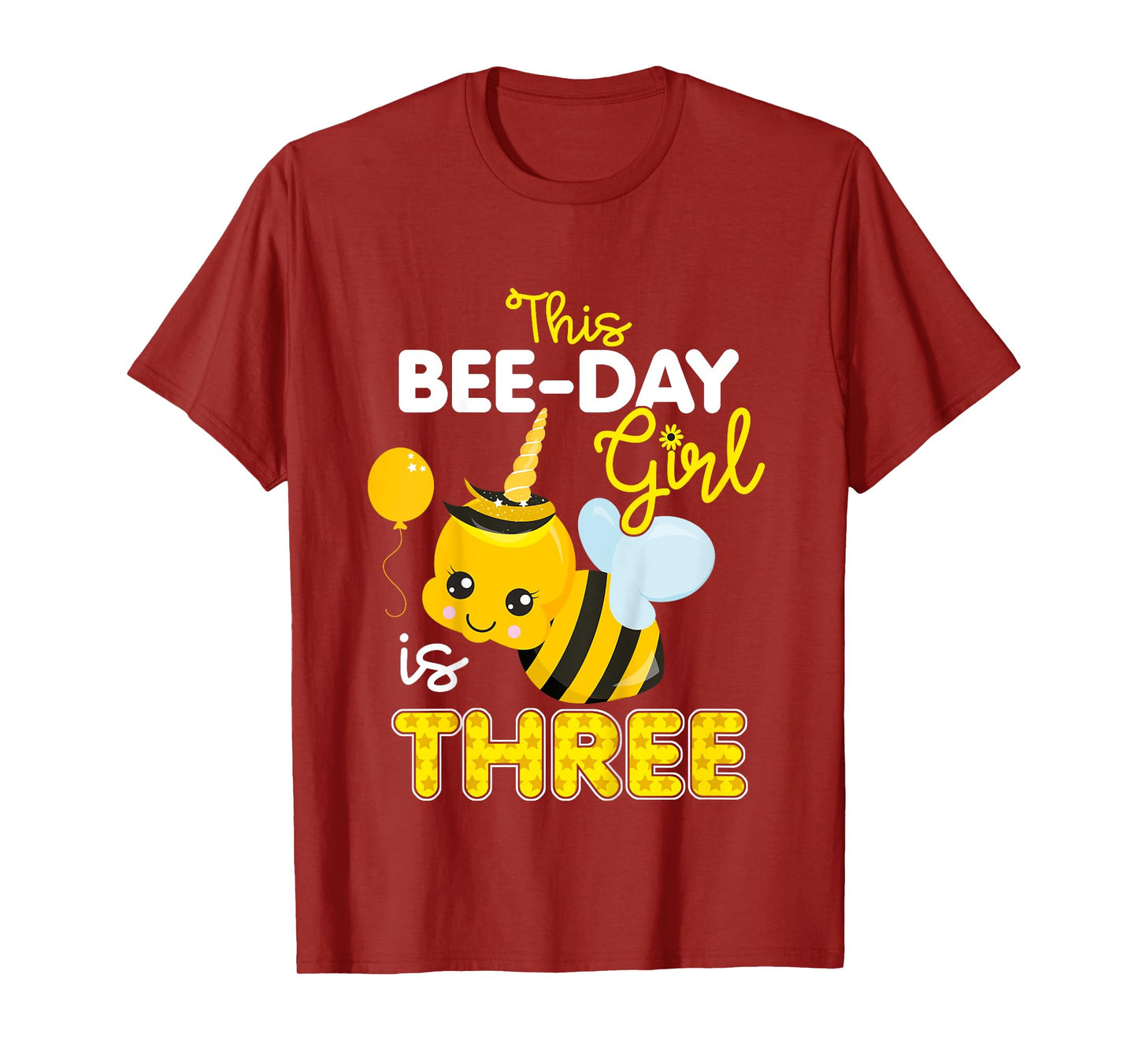 3rd Birthday Girl Bee Themed 3 Year Old Bday Matching Party T-Shirt