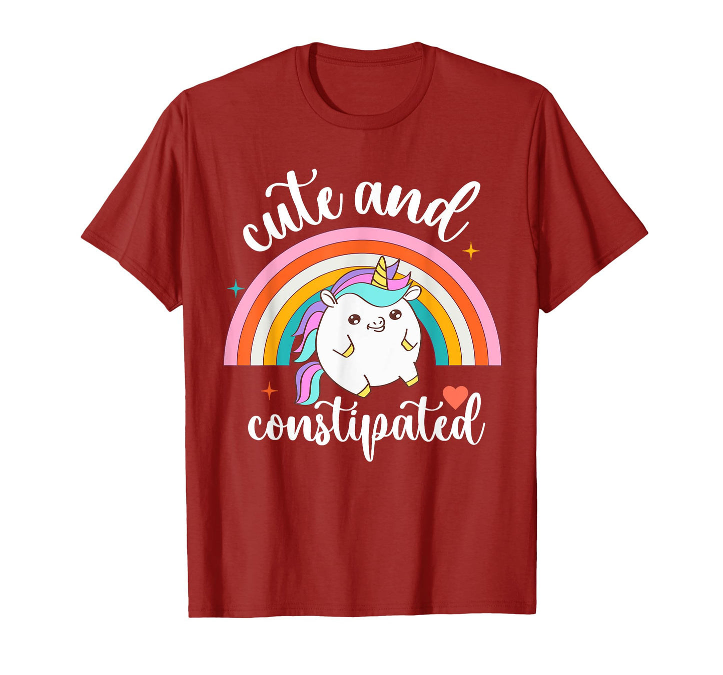 Funny Constipation IBS-C Tummy Ache Cute Constipated Unicorn T-Shirt