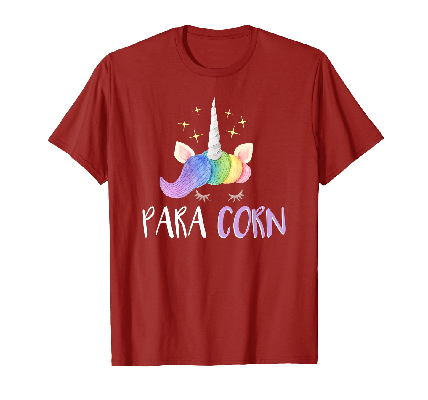 Paracorn Funny Unicorn Paraprofessional Teacher T-Shirt for Men Women