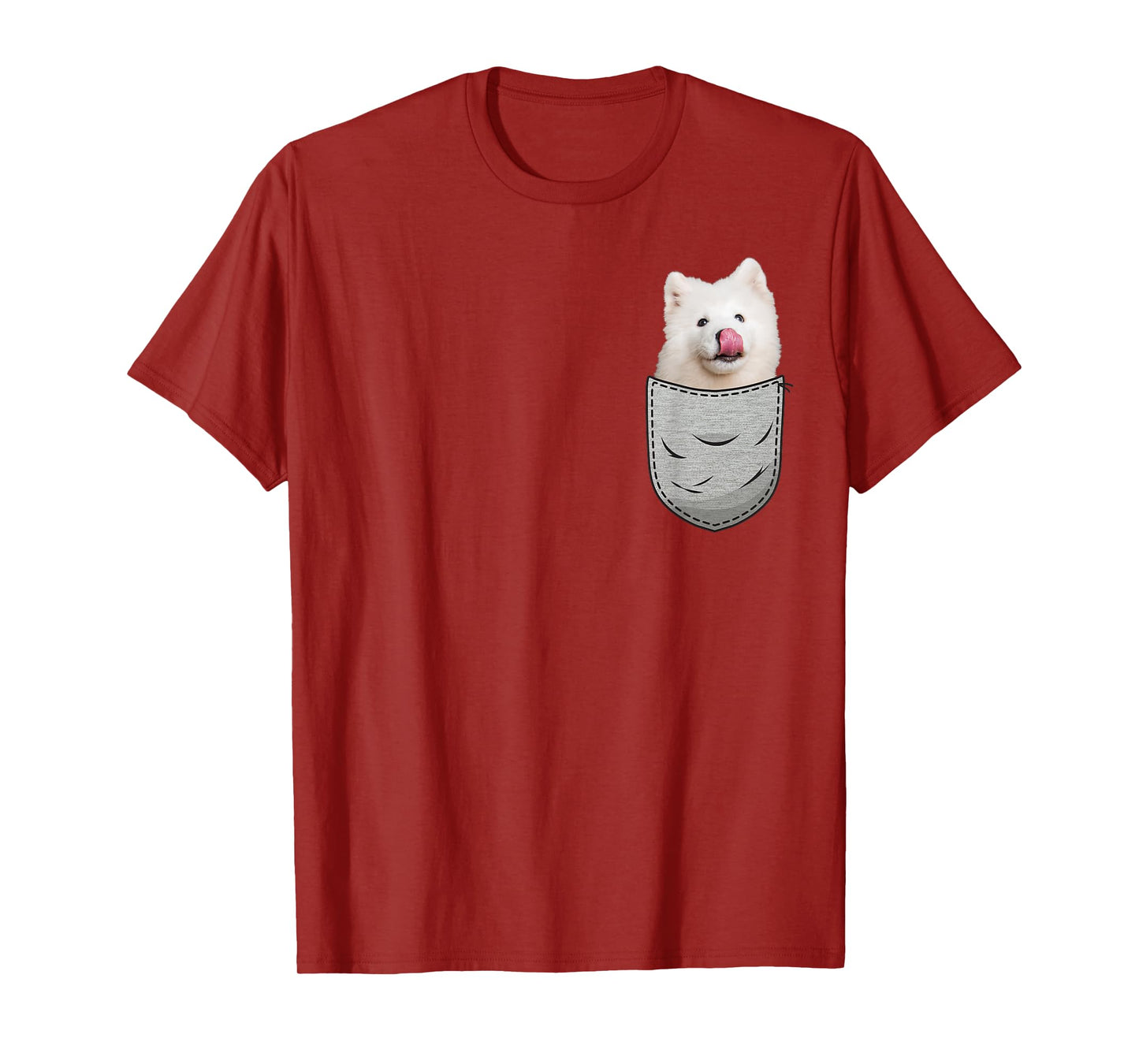Samojeder Samoyed Chest Bag Pocket Dog Owners T-Shirt