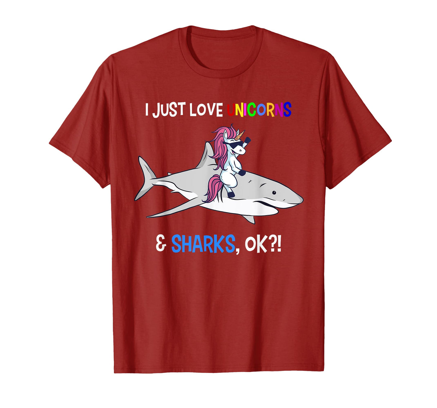 Unicorn Shark Shirt Funny Shark Unicorn Lover Gift T-Shirt
