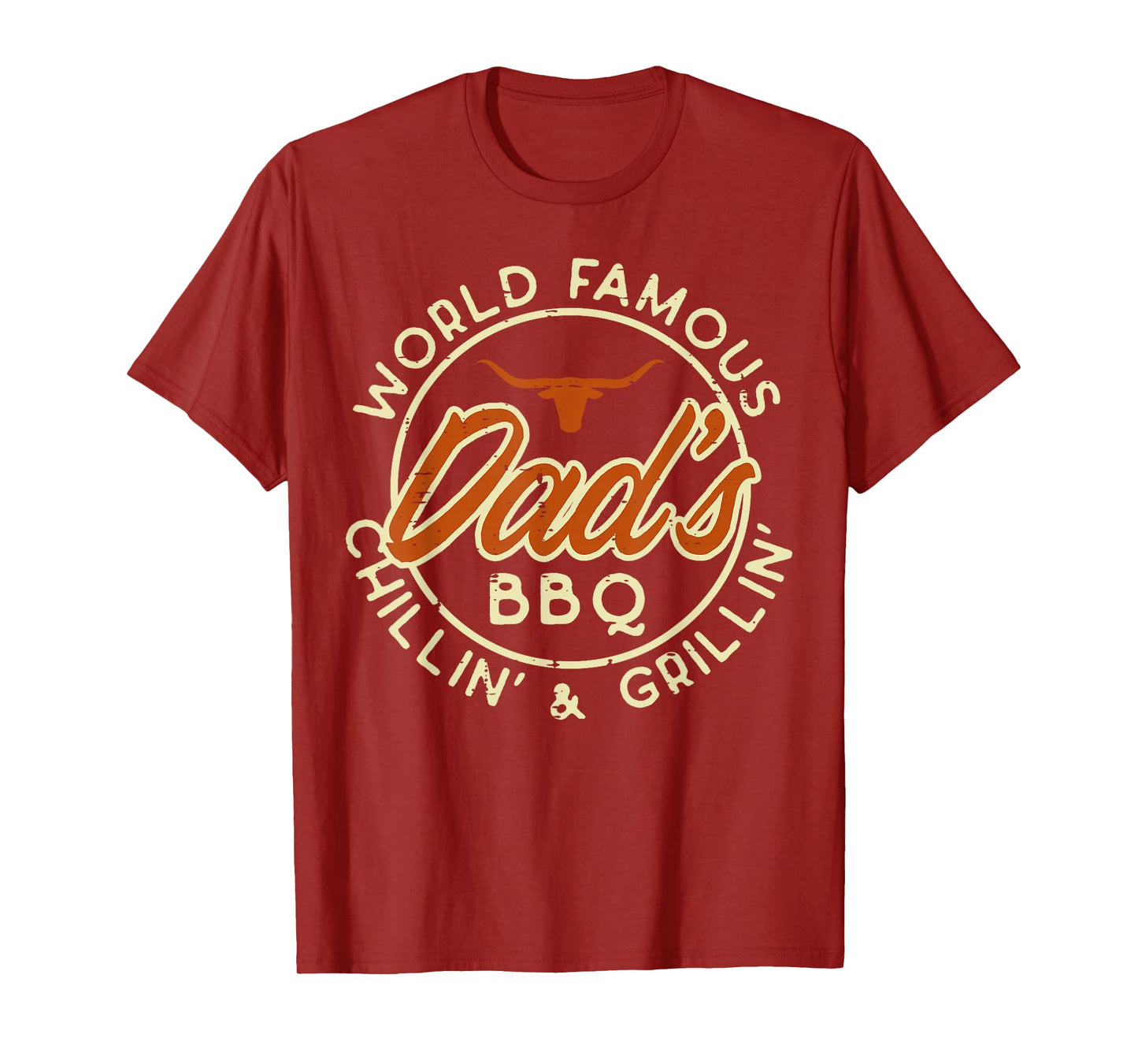 Worlds Famous Dads Bbq Grillin Barbecue Fathers Day Papa T-Shirt