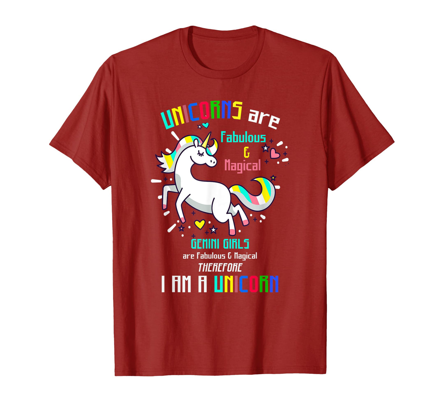 GEMINI SIGN | UNICORNS | GEMINI GIRLS ARE FABULOUS - Birthda T-Shirt