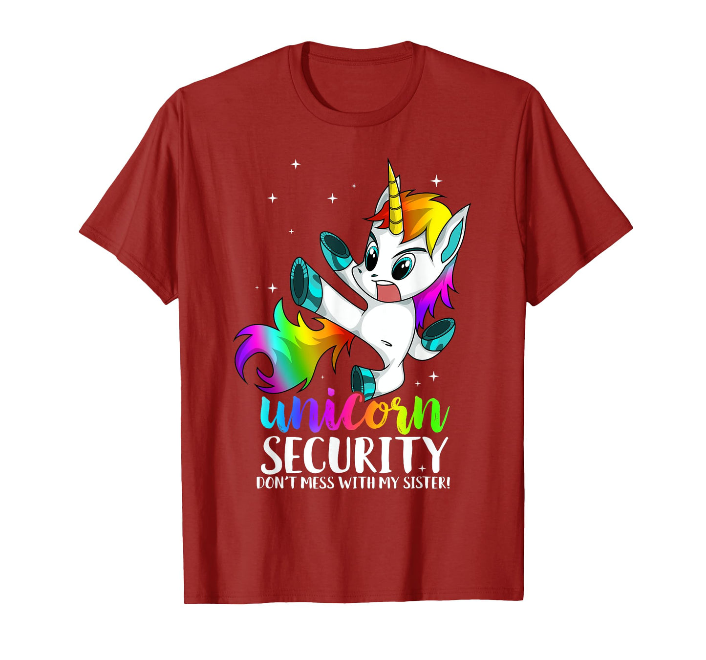 Unicorn Security Dont Mess With My Sister Kung Fu Brother T-Shirt