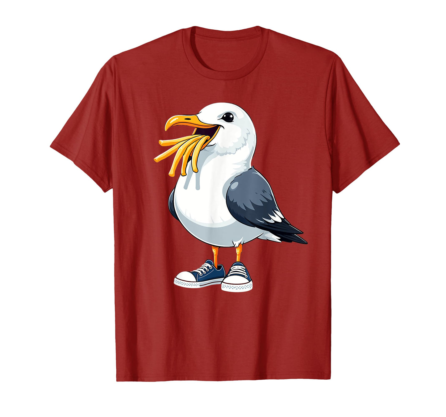 Seagull With Fries And Sneakers Fun T-Shirt