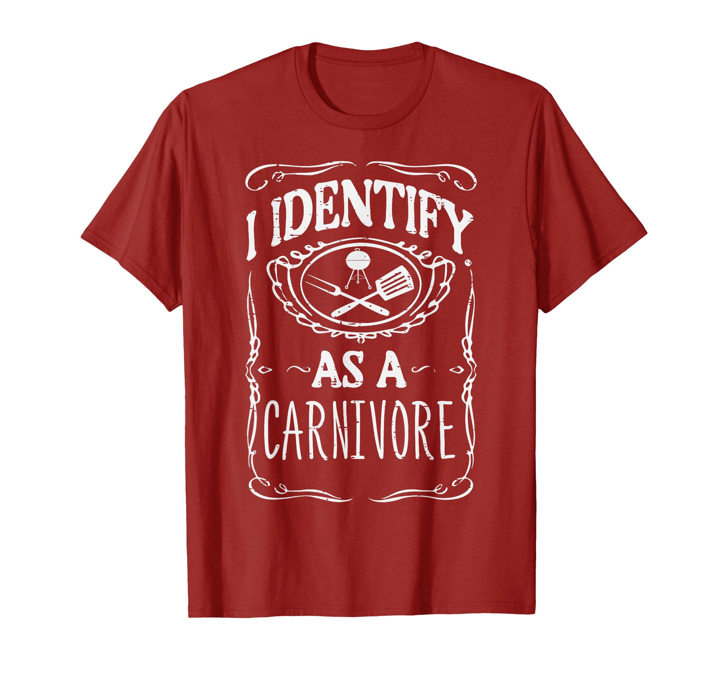 Bbq Meat I Identify Carnivore Barbecue Grill Men Women Kids T-Shirt
