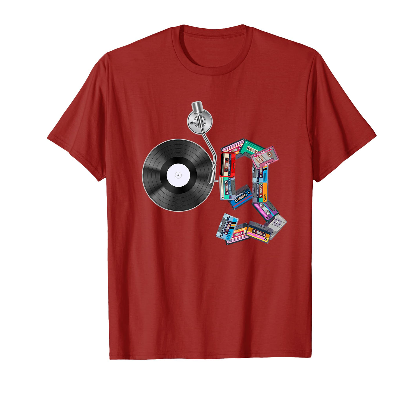 Old School OG Hip Hop Head Vinyl, CDs, Tapes 80s 90s Retro T-Shirt