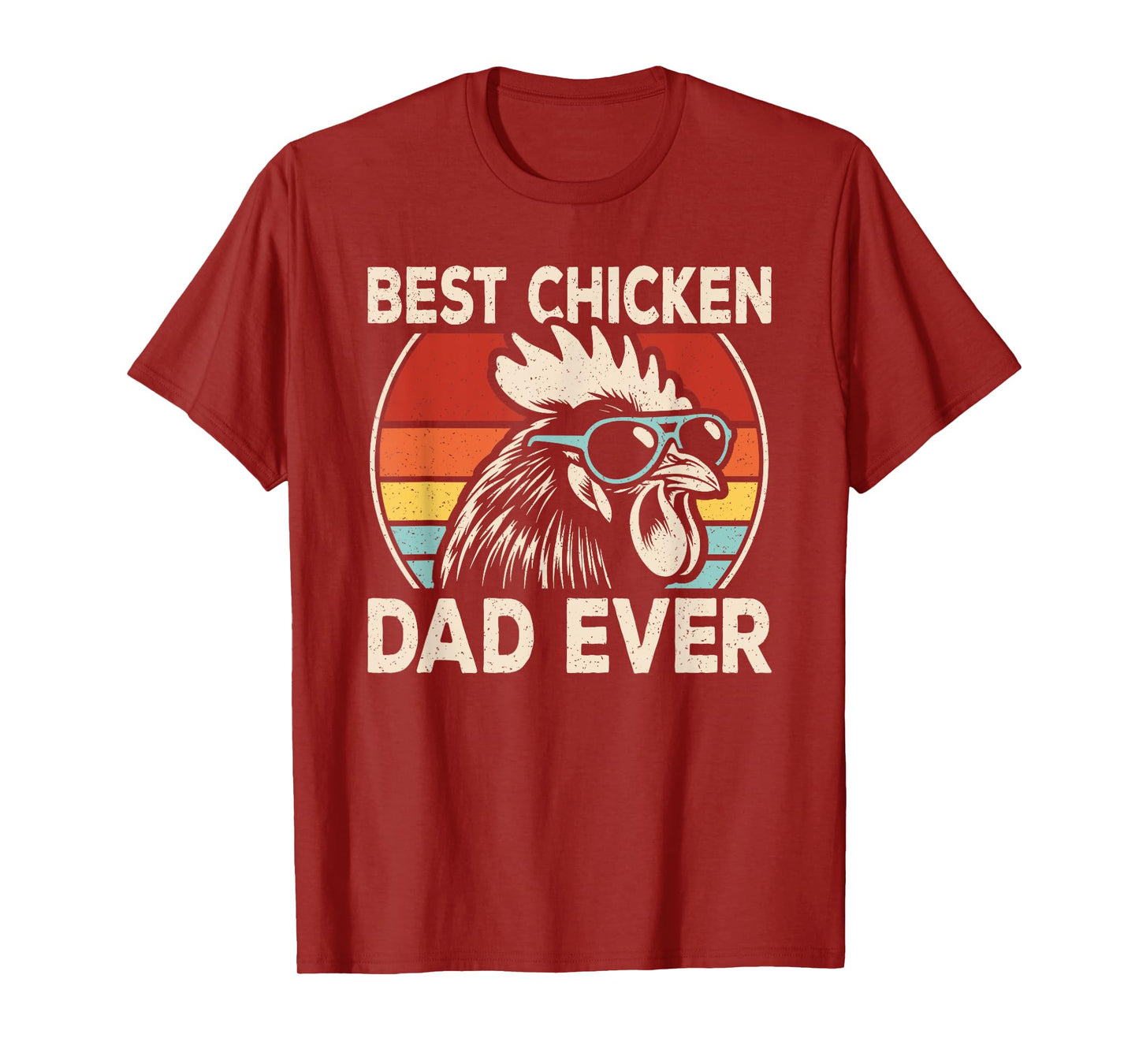Best Chicken Dad Ever Retro Chicken Lover Rooster Men Boys T-Shirt