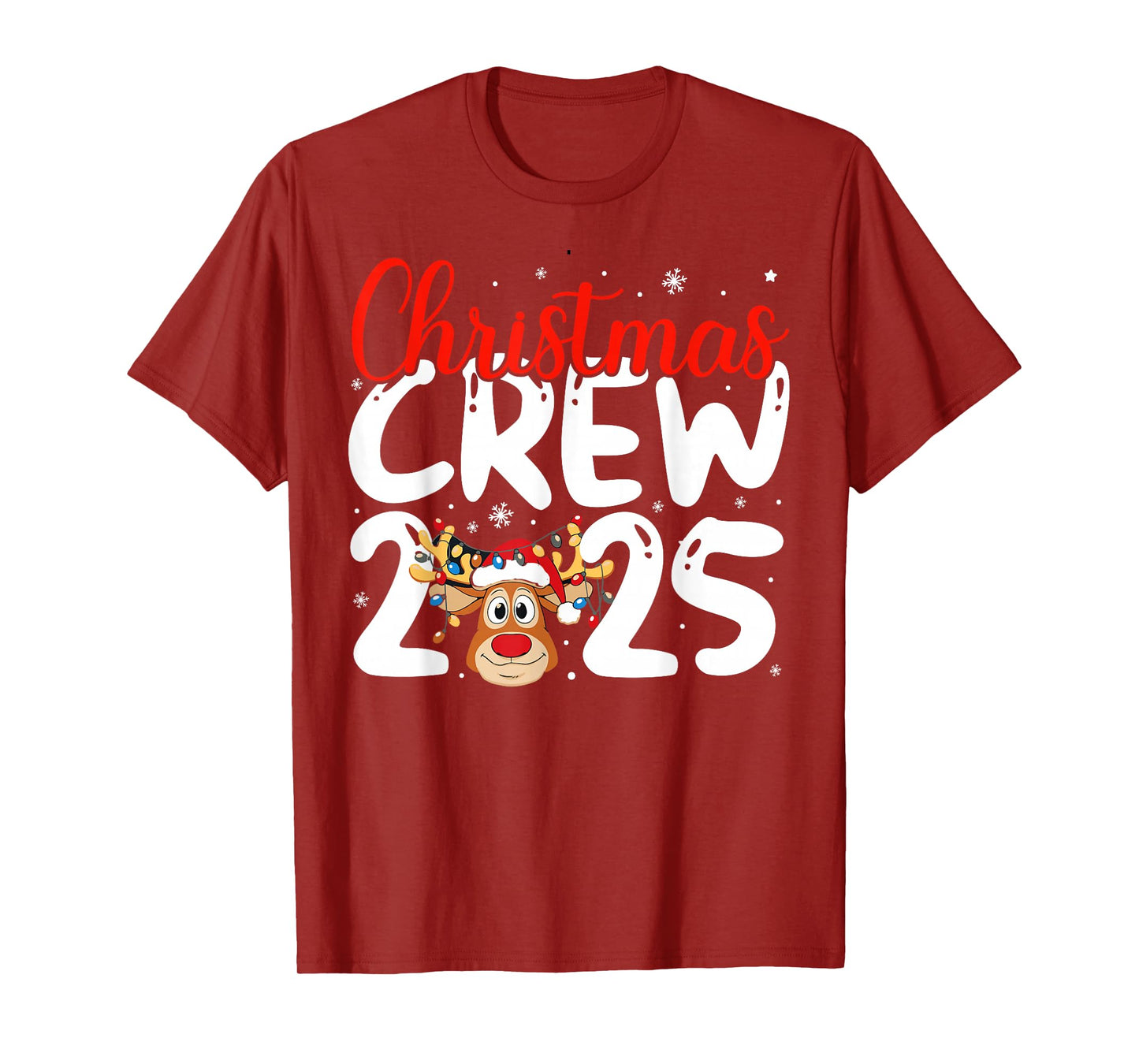 Christmas Crew 2025 Family Christmas Xmas Pajamas Matching T-Shirt