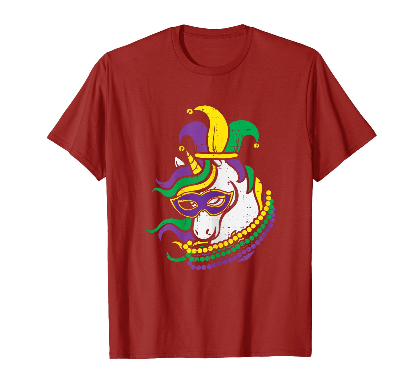 Mardi Gras Unicorn Cute Outfit Tee Girls Kids Toddlers T-Shirt