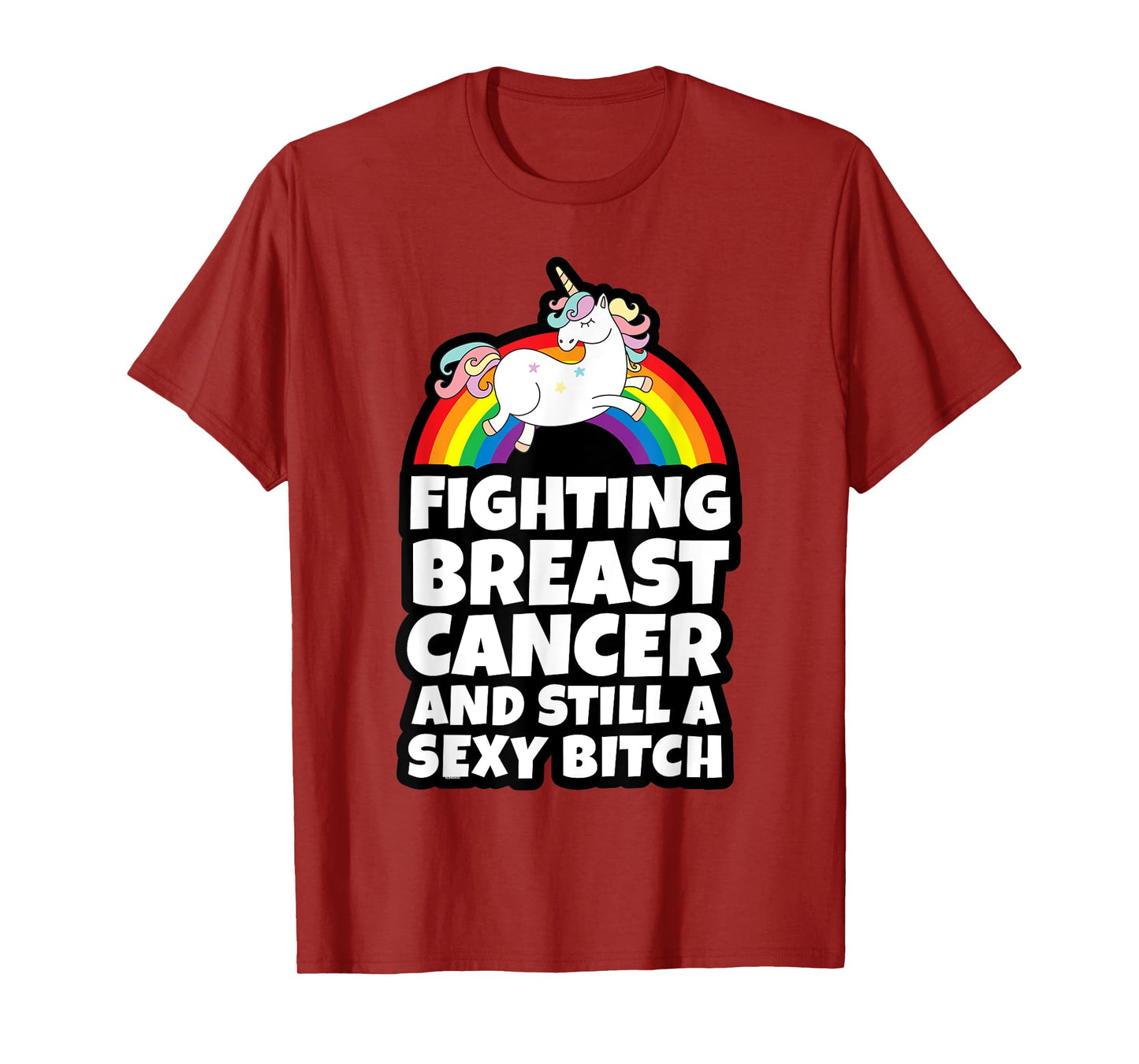 Fighting Breast Cancer Sexy Bitch Gay Pride Unicorn T-Shirt