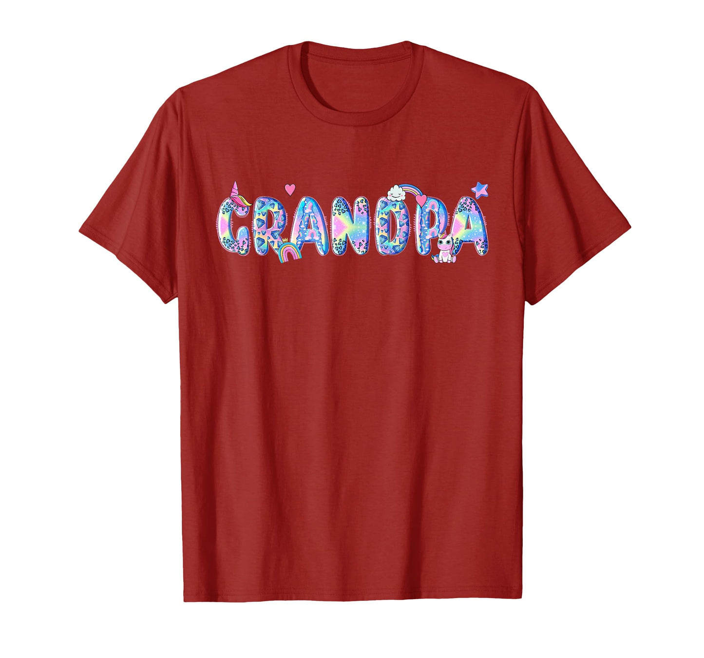 Grandpa Birthday Squad Matching Unicorn Family Party T-Shirt