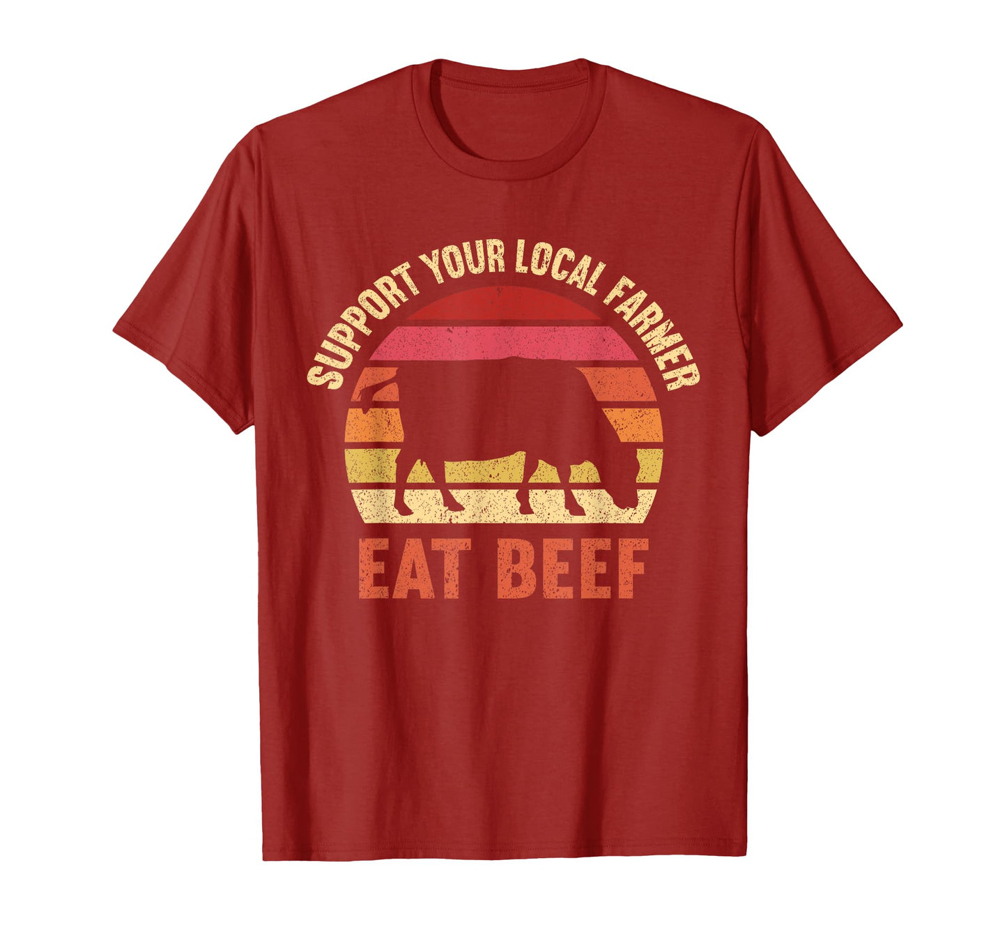 Kids Farming Boys Funny Farmer Gifts For Men Women Support Your Local Farmer Eat Beef Lover Funny Cattle Farmer Unisex-Kids T-Shirt Black Small Classic Fit Crew Neck Short Sleeve