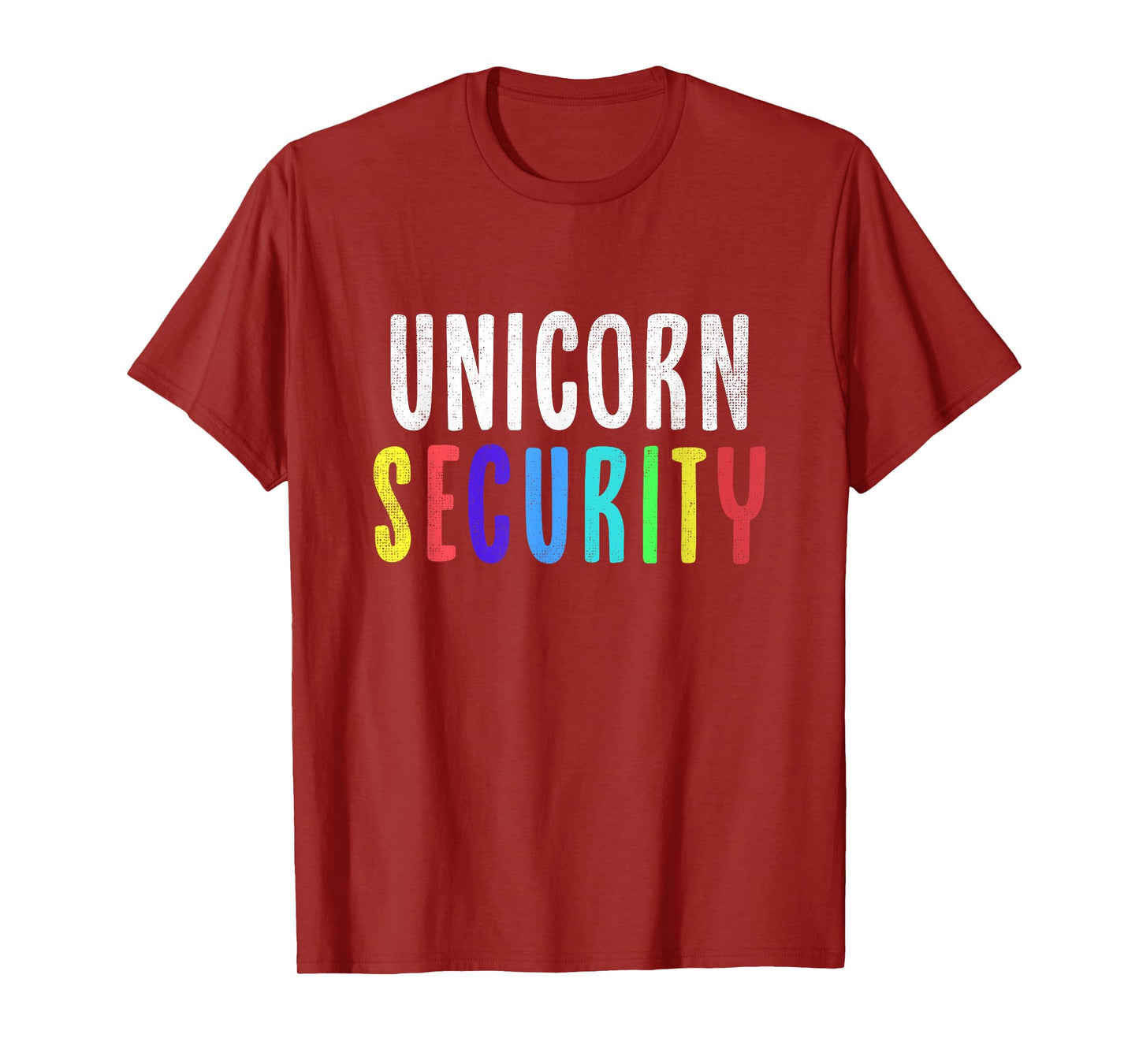 Halloween Dad Mom Daughter Adult Costume Unicorn Security T-Shirt
