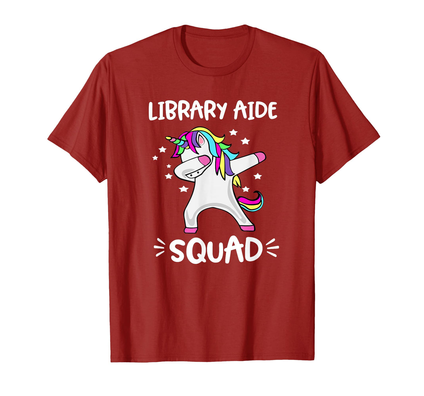 Library Aide Squad Dabbing Unicorn Library Aide T Shirt T-Shirt