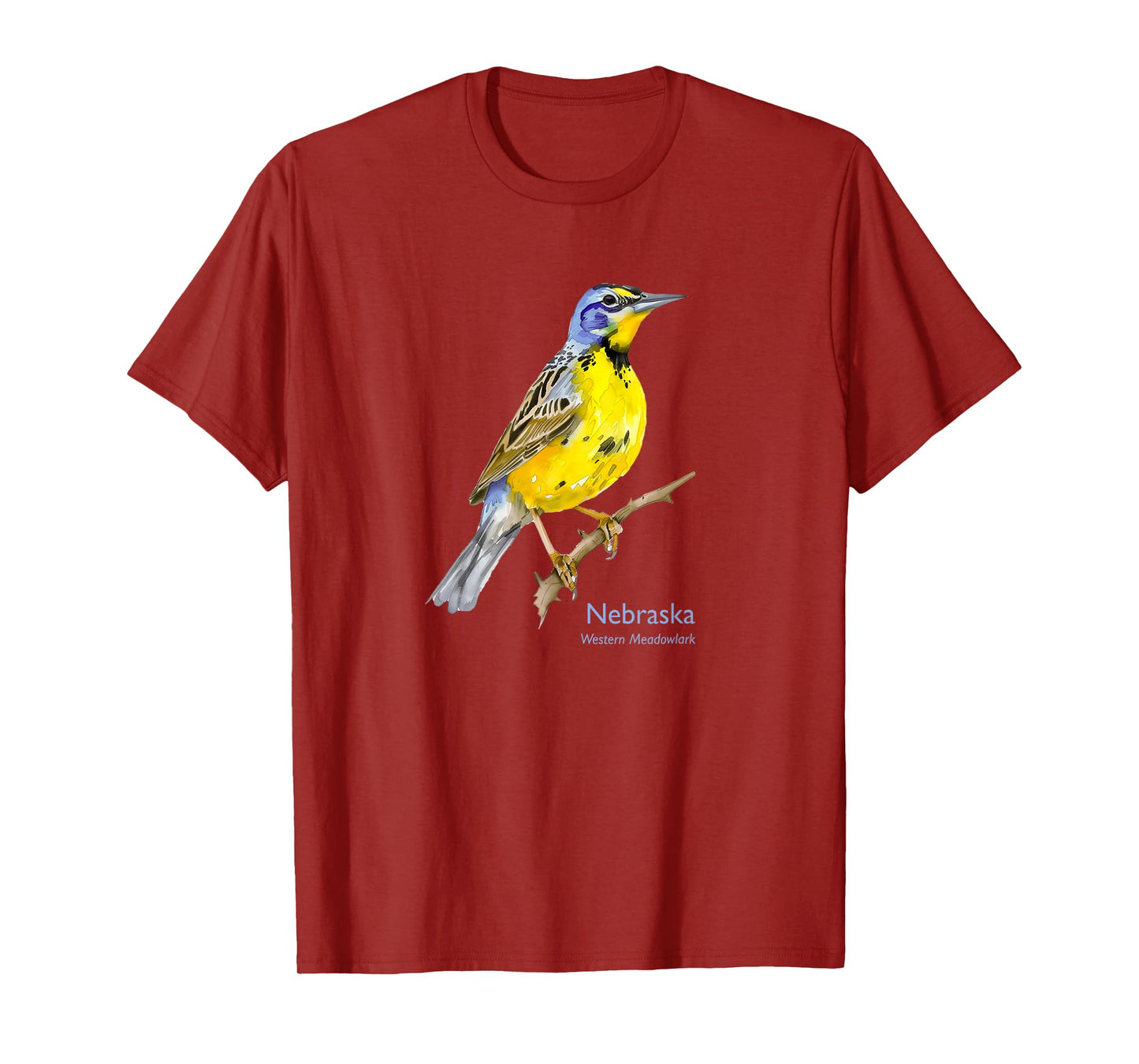 Nebraska Bird Western Meadowlark Birdwatching Birder T-Shirt